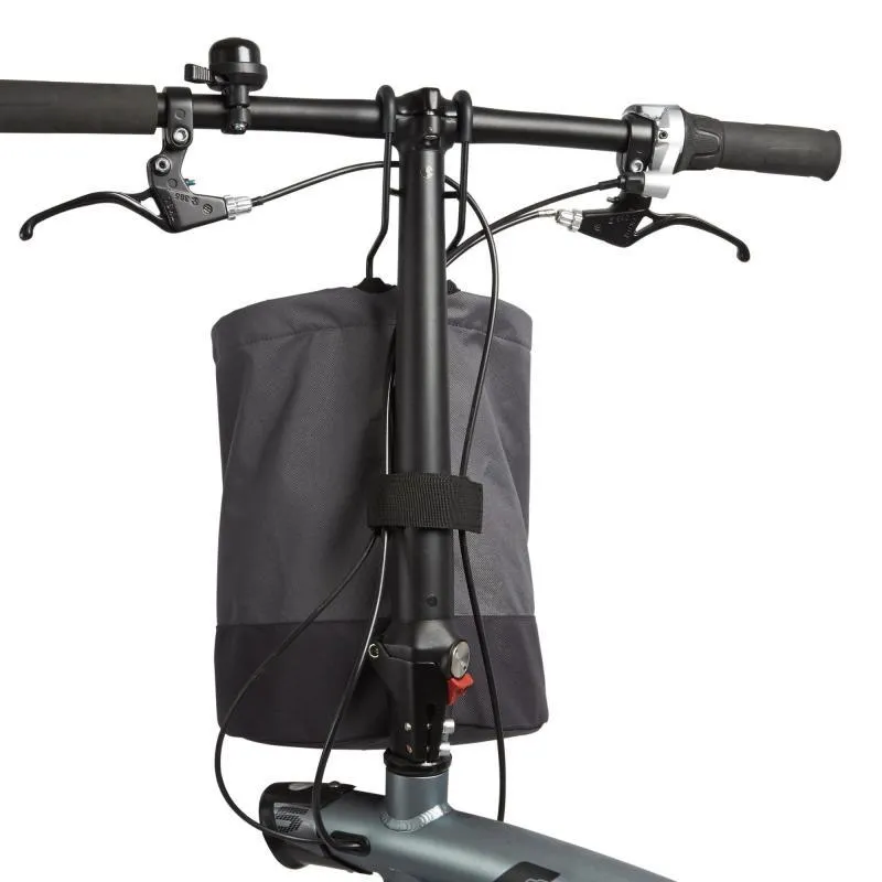 Cestino per bici da bicicletta pieghevole pieghevole riponibile grigio