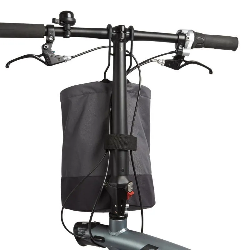 Panier de vélo pliant pliable stockable gris