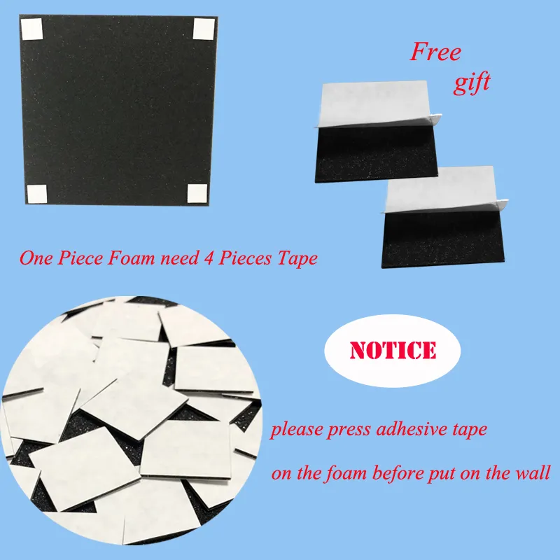 Soundproof Wedge Acoustic Foam Panels 12 & 1 With Foam Strips With Adhesive  From Ai837, $19.05