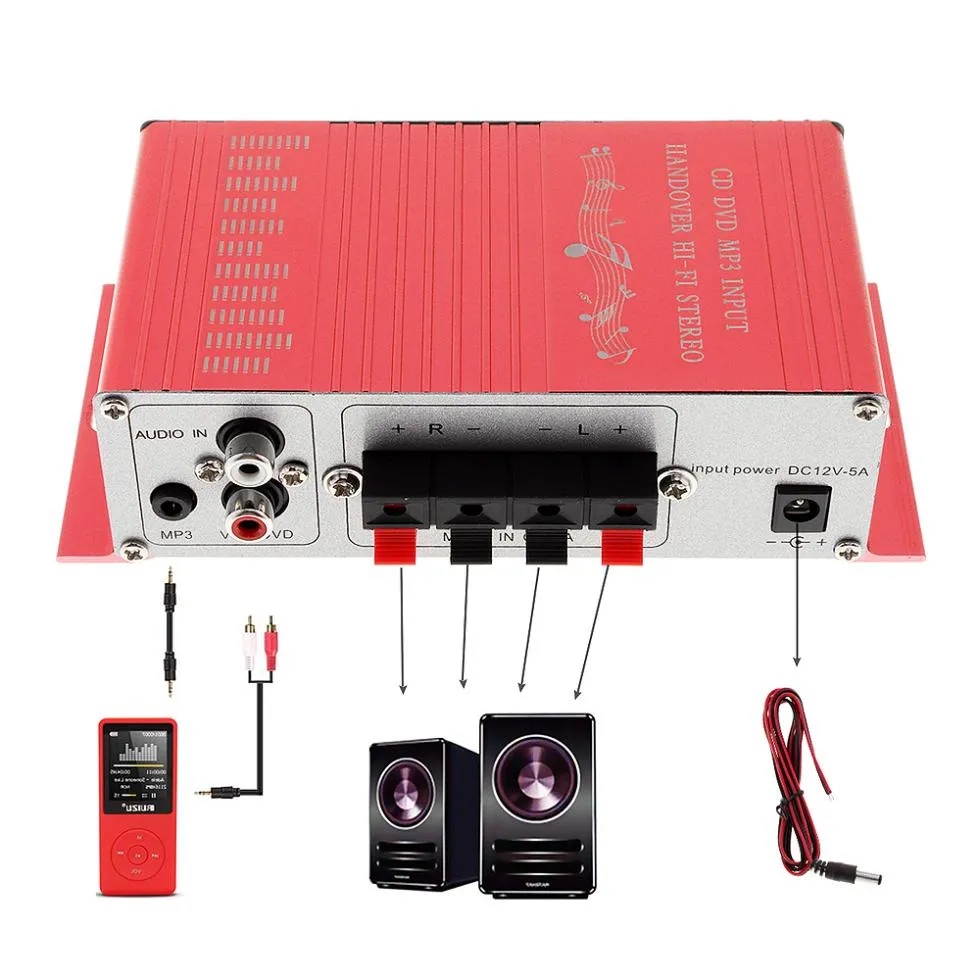 DC12V 5A 85dB Übergabe Hi-Fi Auto Auto Digitaler Stereoverstärker Unterstützt CD/DVD/MP3-Eingang für Auto/Motorrad