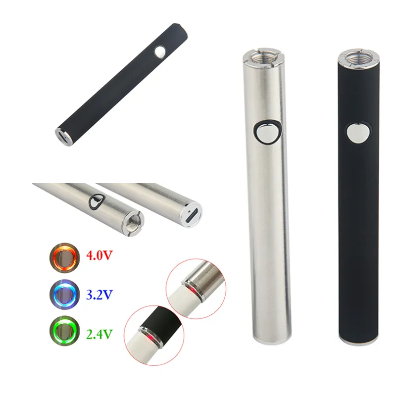 Liberty Tank의 Moq 5PCS Amigo 예열 배터리 Max 510 슬림 vape 펜 배터리 가변 전압 하단 마이크로 충전 USB 케이블