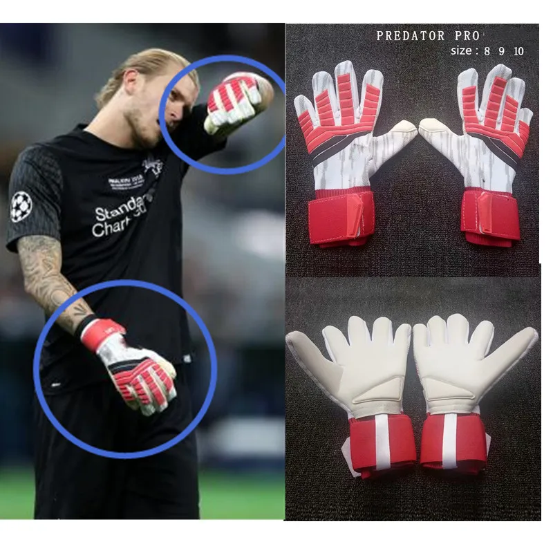 Heiße Verkäufe Fußball-Torwarthandschuhe Fußball Predator Pro Gleicher Absatz Top-Qualität Schützen Sie die Finger-Leistungszonen-Techniken Erwachsene 8-10