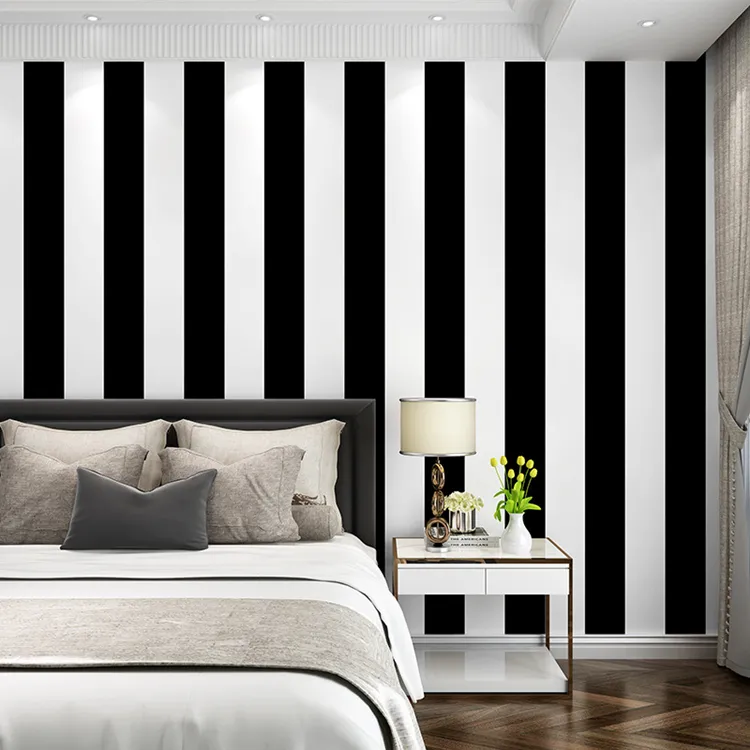 Branco e preto de vinil Stripes Wallpaper para o fundo Crianças Baby Photography 5X7ft Pano de fundo para Photo Studio Prop