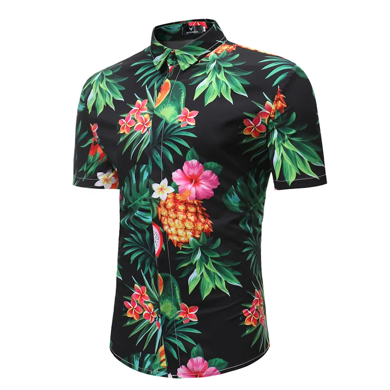 2019 Nuevos Hombres De La Llegada Camisa Hawaiana Playa Moda De