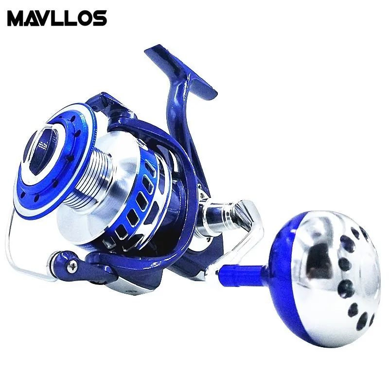 Mavllos Max Drag 30kg Slow Jigging Wędkarstwo Reel 6000 9000 Saltwater Surf Firnning Reel Sea Wodoodporna Jig Łódź Wędkarska Cewka Kołowrotka