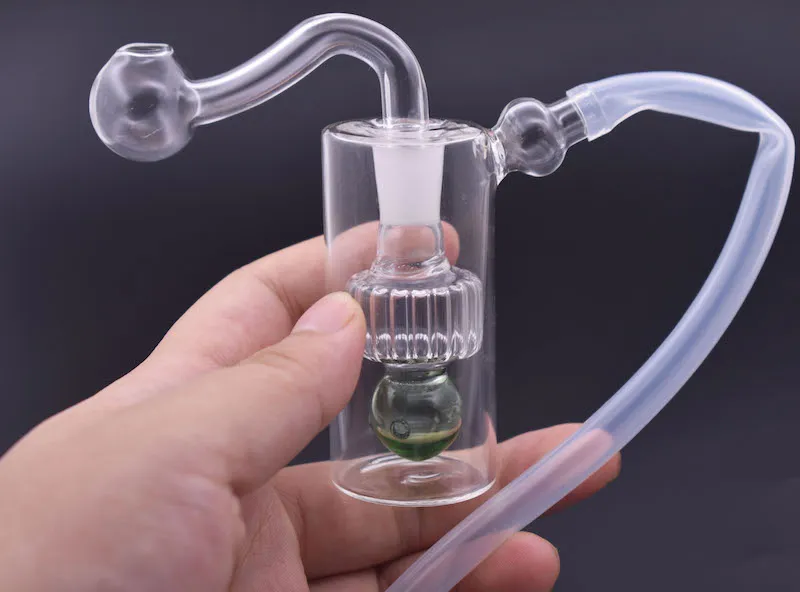 Bicchiere di vetro spesso Dab Rig Bong Heady Mini a buon mercato Impianti di olio d'acqua bong fumare narghilè con ciotola di olio di vetro da 10 mm