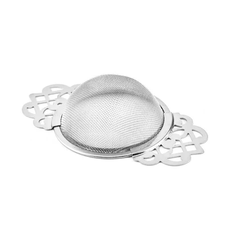 Stainless Steel Tea Strainer Tea Filter with Bottom Cup Double Handle Bulk Spice Filter Reusable Tea Strainer Teapot Accessories