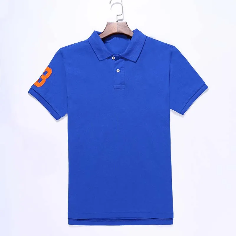 Men's Polos Shirts big horse High quality Business polo Summer Classic American Men Short Sleeve Sport Casual multiple colour Normal size embroidery Breathable