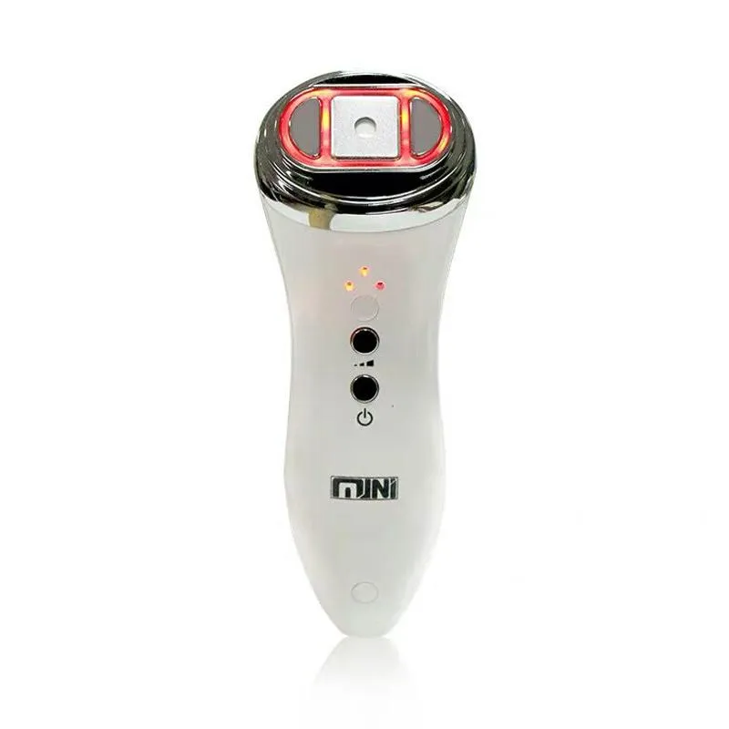 MINI HIFU BIPOLAR RF Face Lifting Neck Wrinkle Avlägsnande Fokuserad Ultraljud LED Radiofrekvens Anti-Aging Facial Beauty Massager