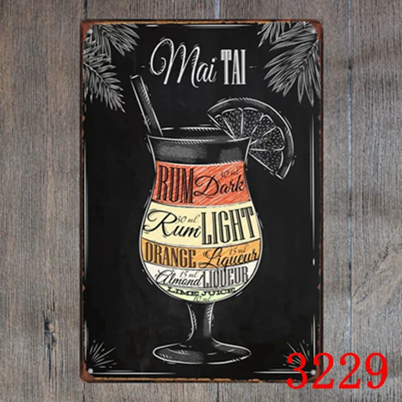 Vintage Beer Route 66 Tin Sign Retro Kitchen Wall Plaques For Bar, Pub ...