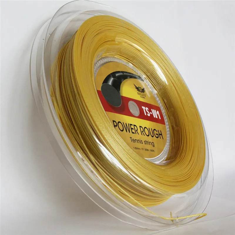 GOLD Reel Brand KELIST Big Banger 125mm Tennis Racket String 660ft Alu
