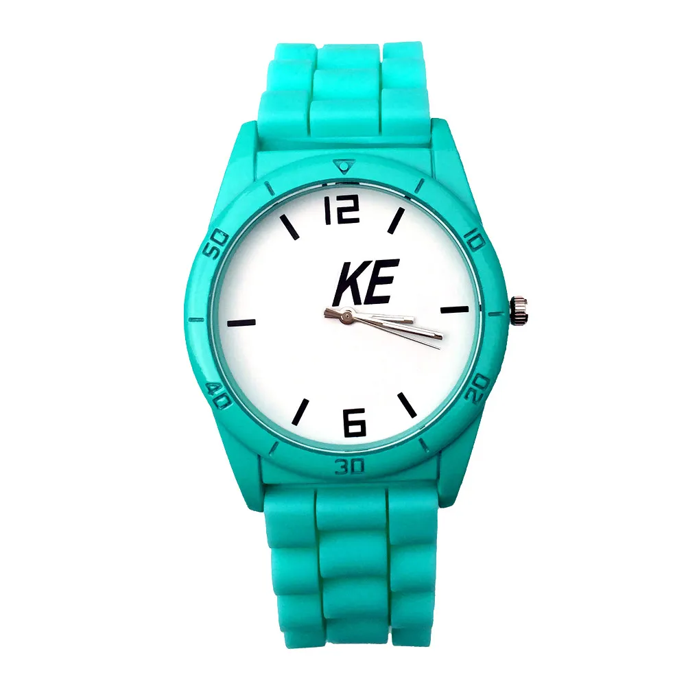 Fashion Brand women men`s unisex Silicone band quartz wrist watch N05