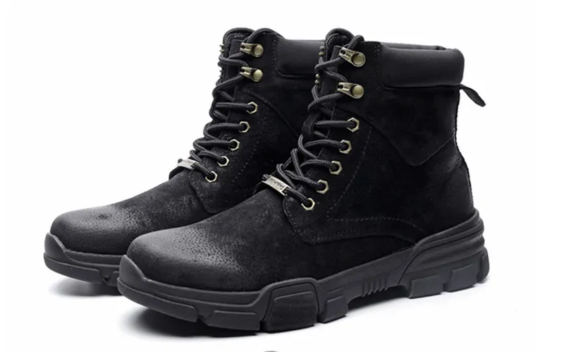 2020 Primavera e Outono Inverno baratos novos sapatos de desporto de moda masculina ao ar livre viajar botas de couro botas de tendência dos homens selvagens