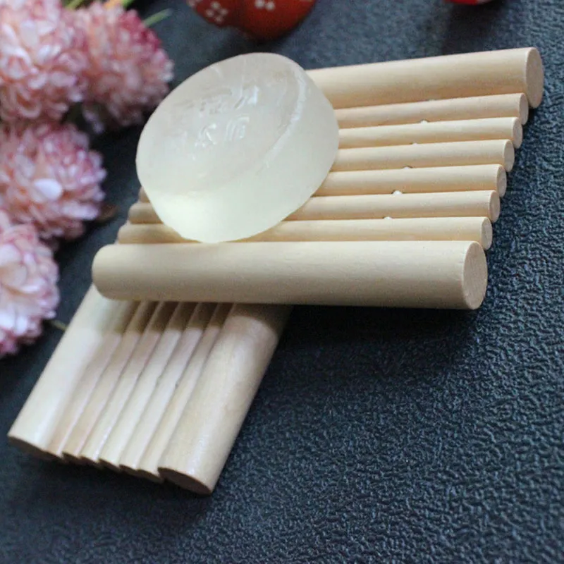 Bandeja creativa de madera Natural para jabones, soporte para almacenamiento, estantes para platos de ducha y baño, accesorios para baño, cocina y Hotel