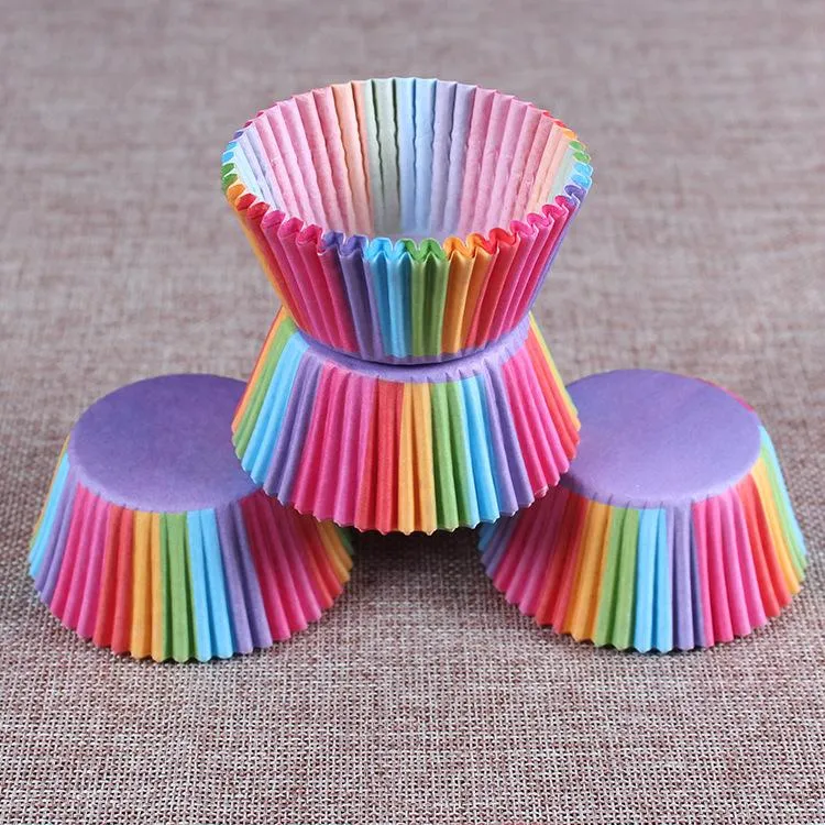Wholesale- 5 styles 100 pcs cupcake liner baking cup cupcake paper muffin cases Cake box Cup egg tarts tray cake mold decorating tools
