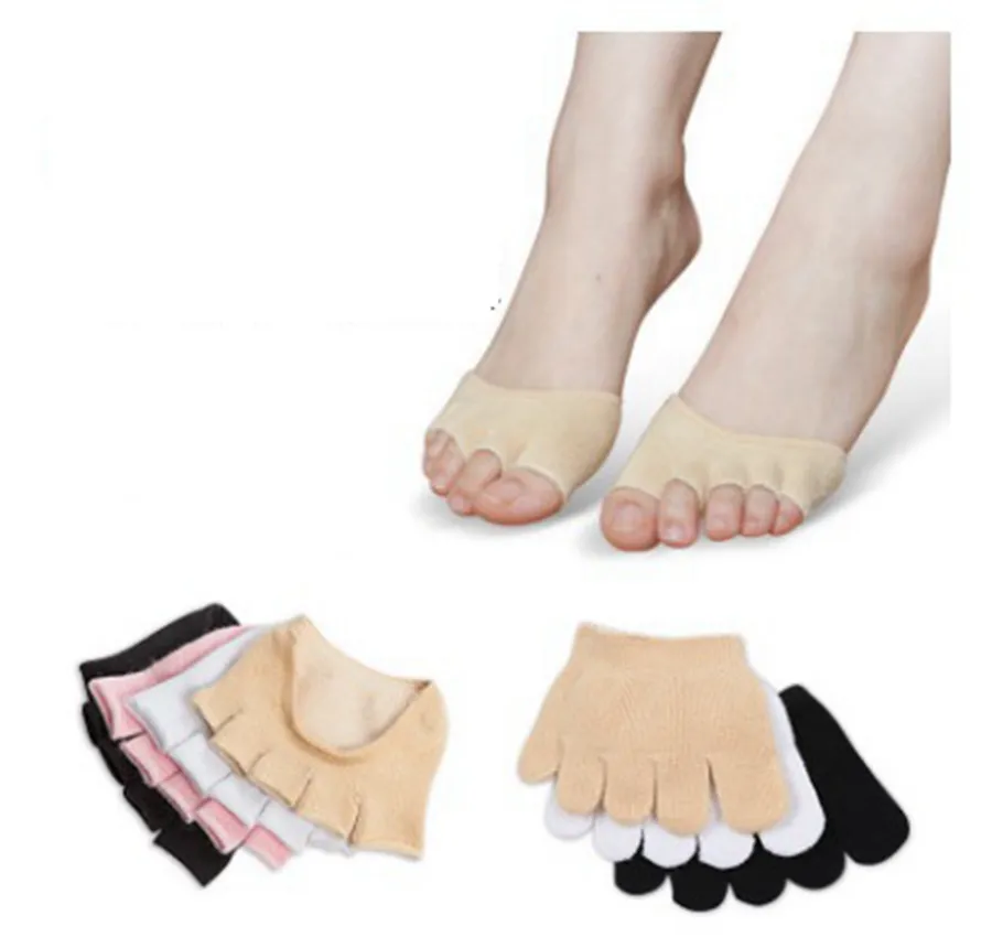 Meias de algodão Yoga antiderrapante respirável invisível Yoga Five Finger Esporte Socks Para Foot Care Tools 5styles RRA1589