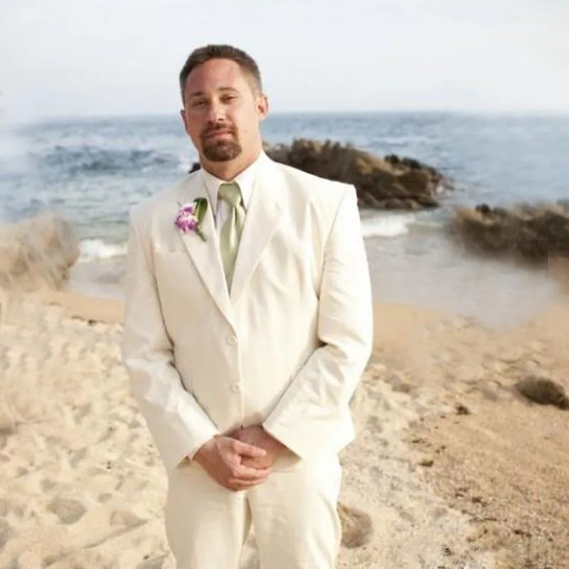 Mens white beach clearance wedding pants