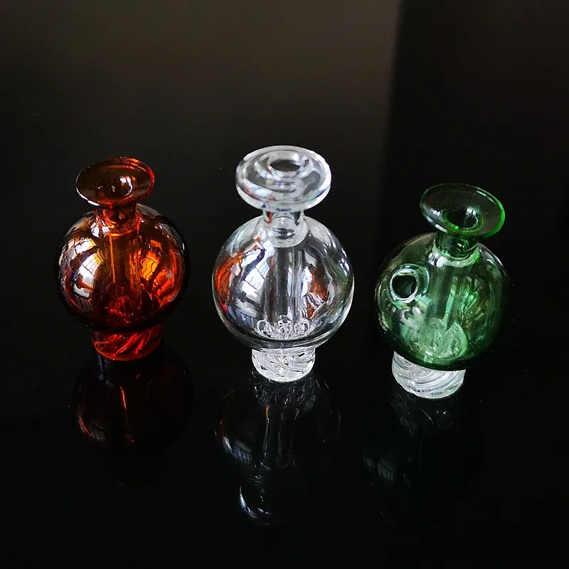 Glas Carb Cap Kawaii Små glas Carb Kepsar för kvarts Banger Nails Vattenrör DAB Oljeplattformar Mix Färger Mini Rökning Tillbehör DCC016