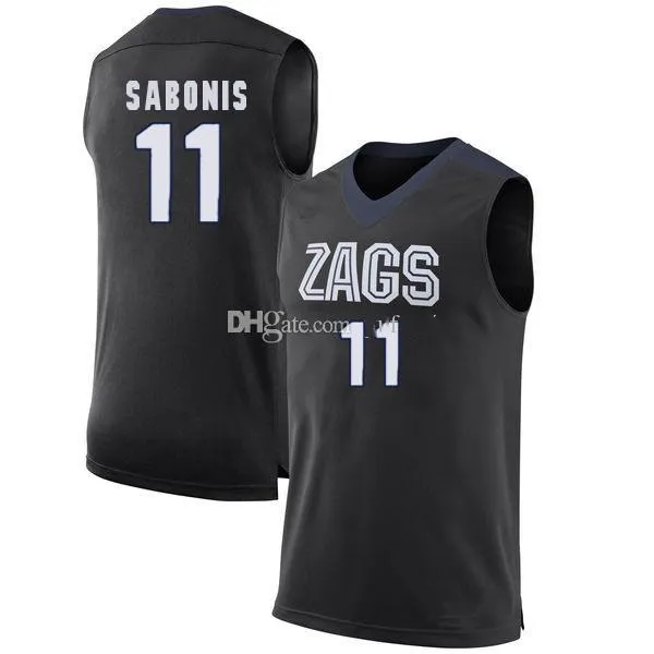 #11 Domantas Sabonis Gonzaga retro Bulldogs College Basketball Jersey Mens Stitched Custom Number and name Jerseys