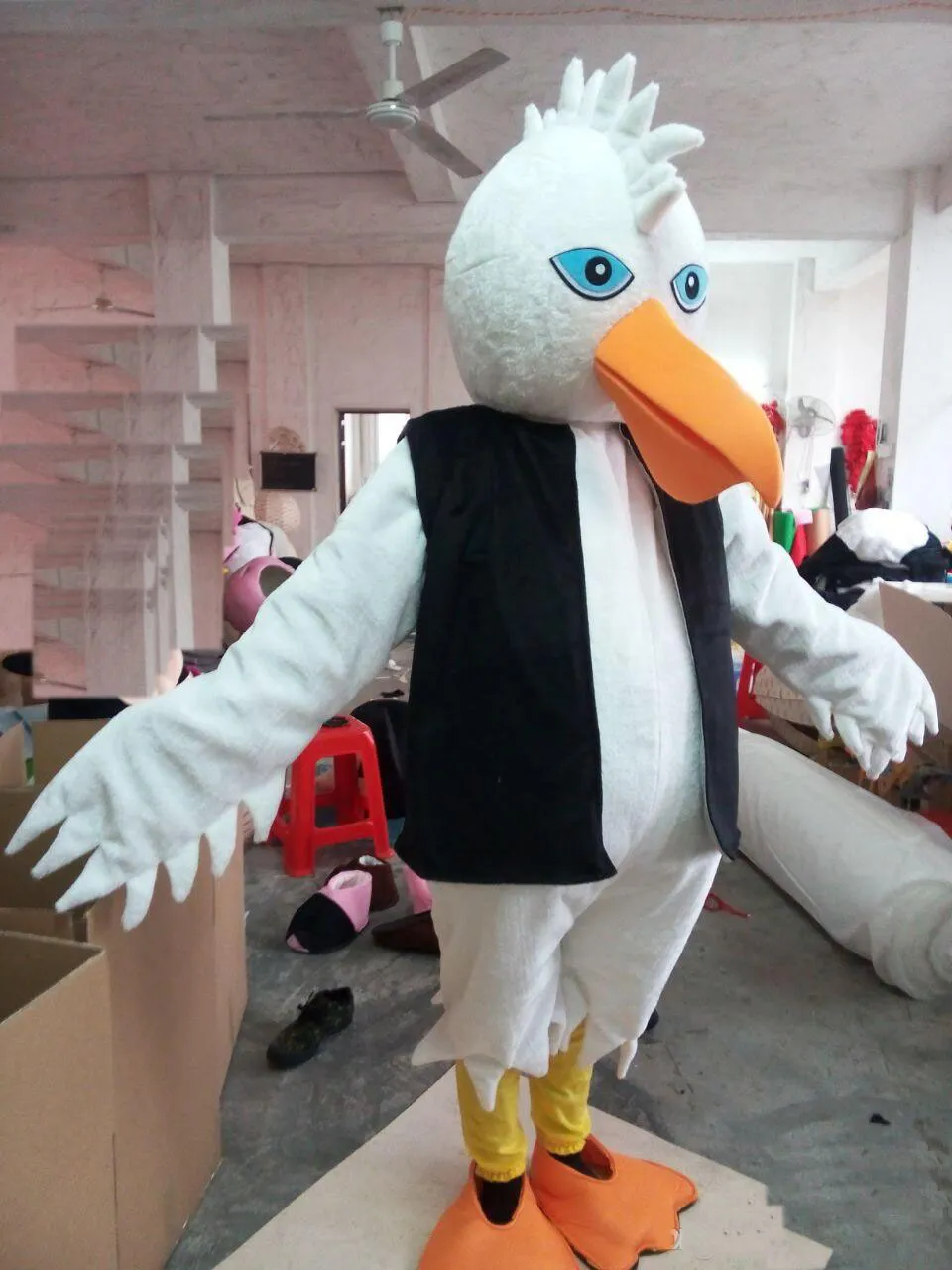 2019 magasins d'usine Rapid Pelican mascotte Costumes accessoires de film spectacle marche dessin animé vêtements fête d'anniversaire