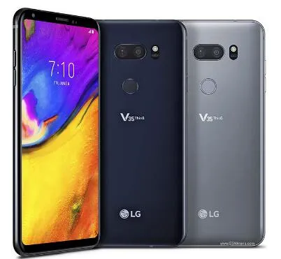 Teléfonos móviles LG V35 ThinQ originales libres, pantalla de 6,0 pulgadas, 6GB RAM, 64GB ROM, Android Octa-core, cámara dual, huella dactilar, NFC, reacondicionados