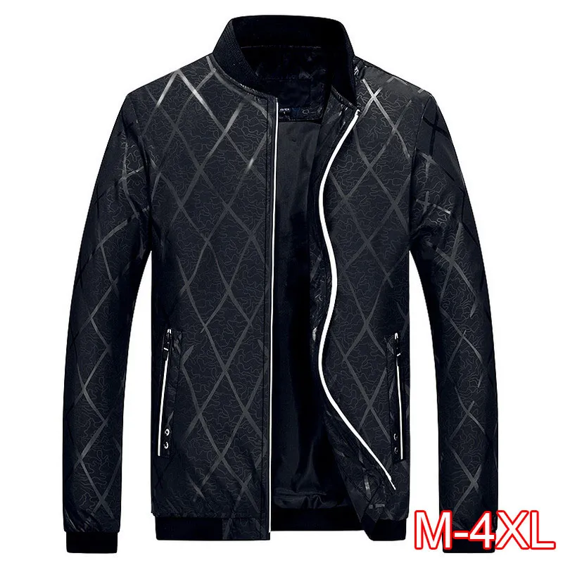 2020 New Men's Jacket Autumn Spring Fashion Baseball Jackets Male Casual Slim Fits Coat Brand Clothing M~4XL