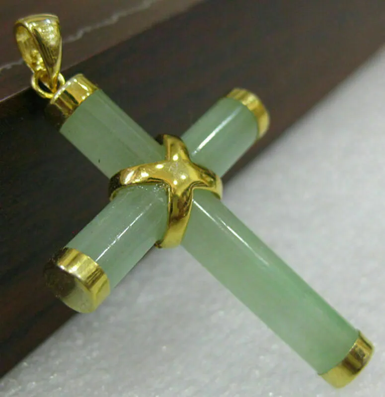 5Colors Natural Agate / Tiger's Eye / Topaz / Jade Cross Cross Naszyjnik