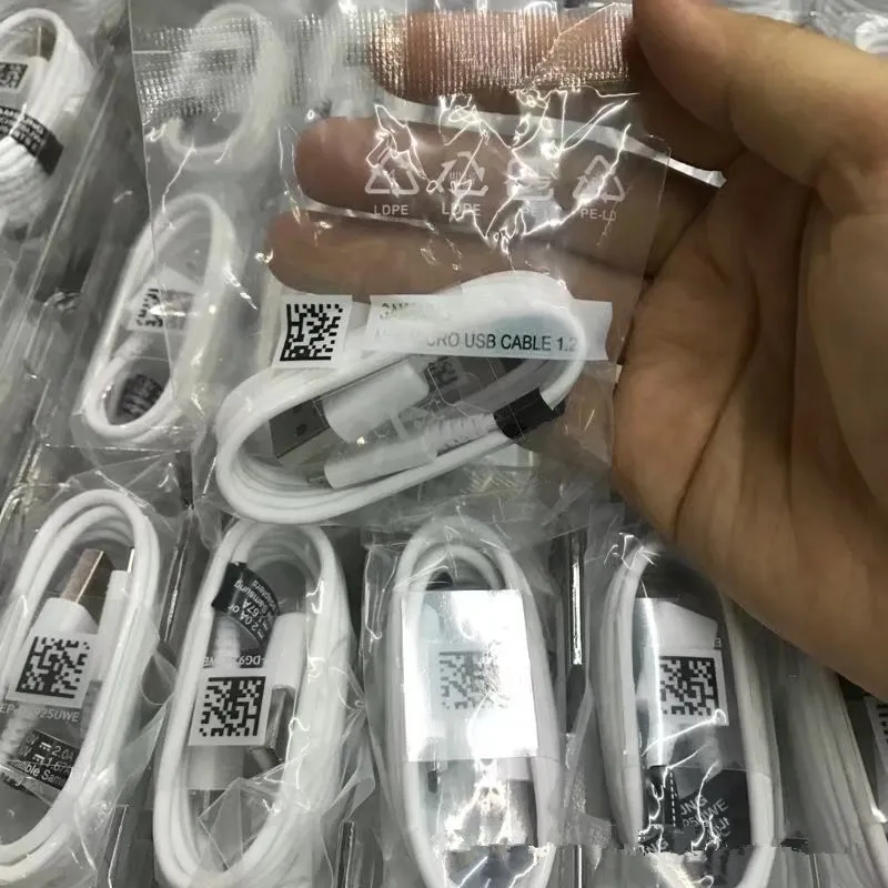 Fashional 1,2m Original Micro USB-kabel Snabb Laddare Kabeldata Synkronisering Laddningskabel för not 4 S6 S7 Android Mobiltelefoner