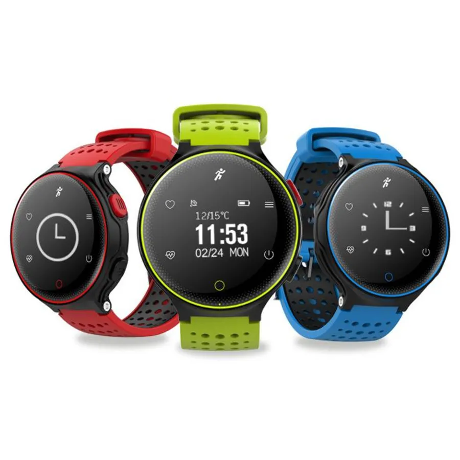 Bluetooth Health Sports Smart Horloge X2 Bloeddruk Hartslag Monitoring Touch Kleur scherm IP68 Waterdichte informatie Herinneringsgeschenk Nieuw