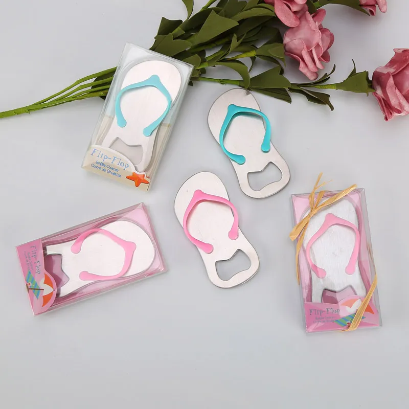 Creative Wedding Party Favor Gift Flip Flop Beach Thong Bottle Openers Tofflor Design Ölflasköppnare