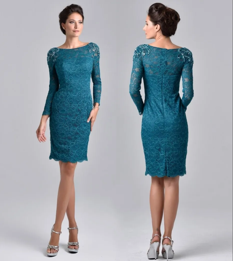 fitted lace wedding dress Tulle Long Sleeve Trumpet Gown 14 / Aqua main image 1