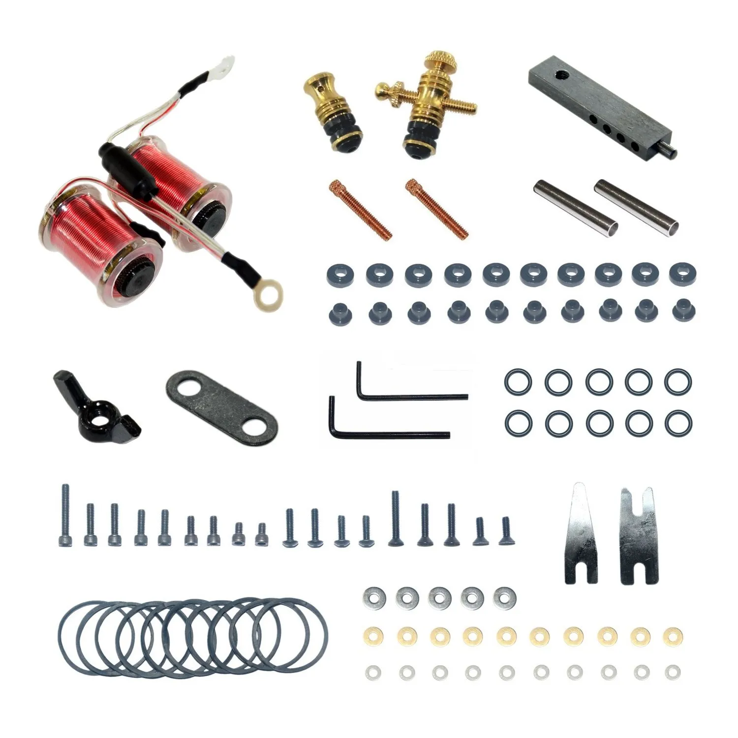 TATTOO MACHINE PARTS REPAIR KIT COIL BINDER ABAR SPRING SCREW WASHER