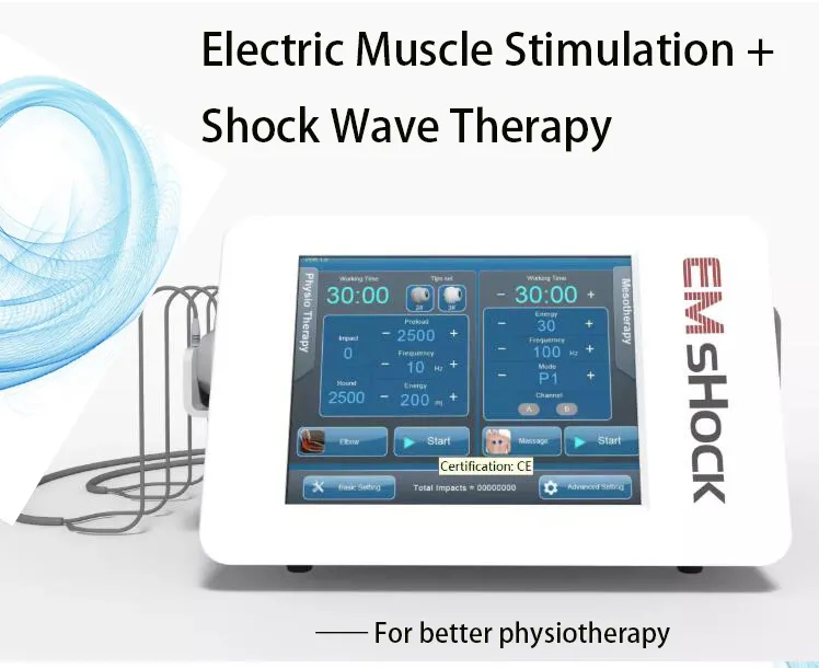 ED Treatment Hight Energy Low Intensity Smartwave ESWT Shockwave Protable Double Wave ESWT Shock Wave Physiotherapy Equipment For ED