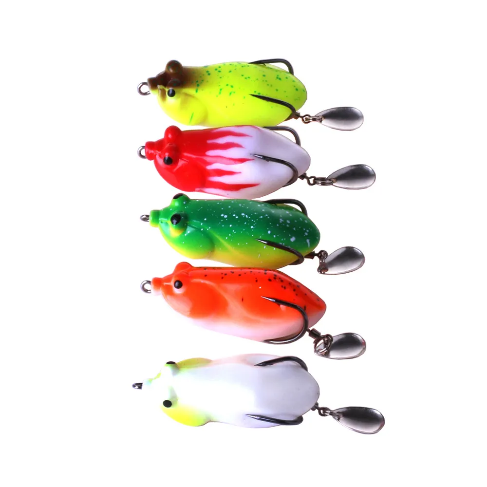 HENGJIA Soft Frog Closeout Fishing Tackle Wholesale Set 6cm, 13g,  Artificial Soft Silicone Plastic Boxed Tackle From Windlg, $10.96