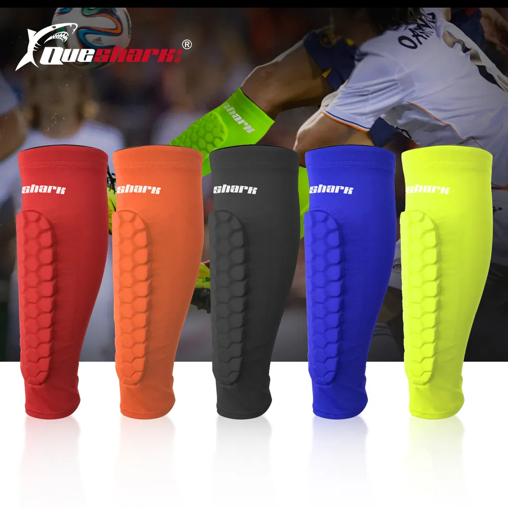 1pc vuxen tonåring basketboll fotboll shin guards fotboll honungskaka anti-crash ben kalv ärmar cykling träning benskydd