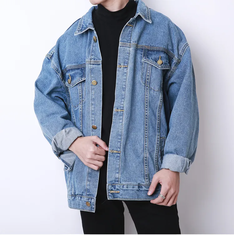 Designer Mens Oversized Jean Jacket Fashionable Brand Jeans Coat