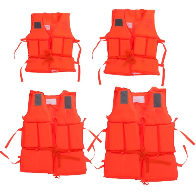 Kids Adult Life Jacket Vest Water Sports Foam Life Jacket Polyester for Drifting Boating Swimming Water Ski Surfing with Whistle