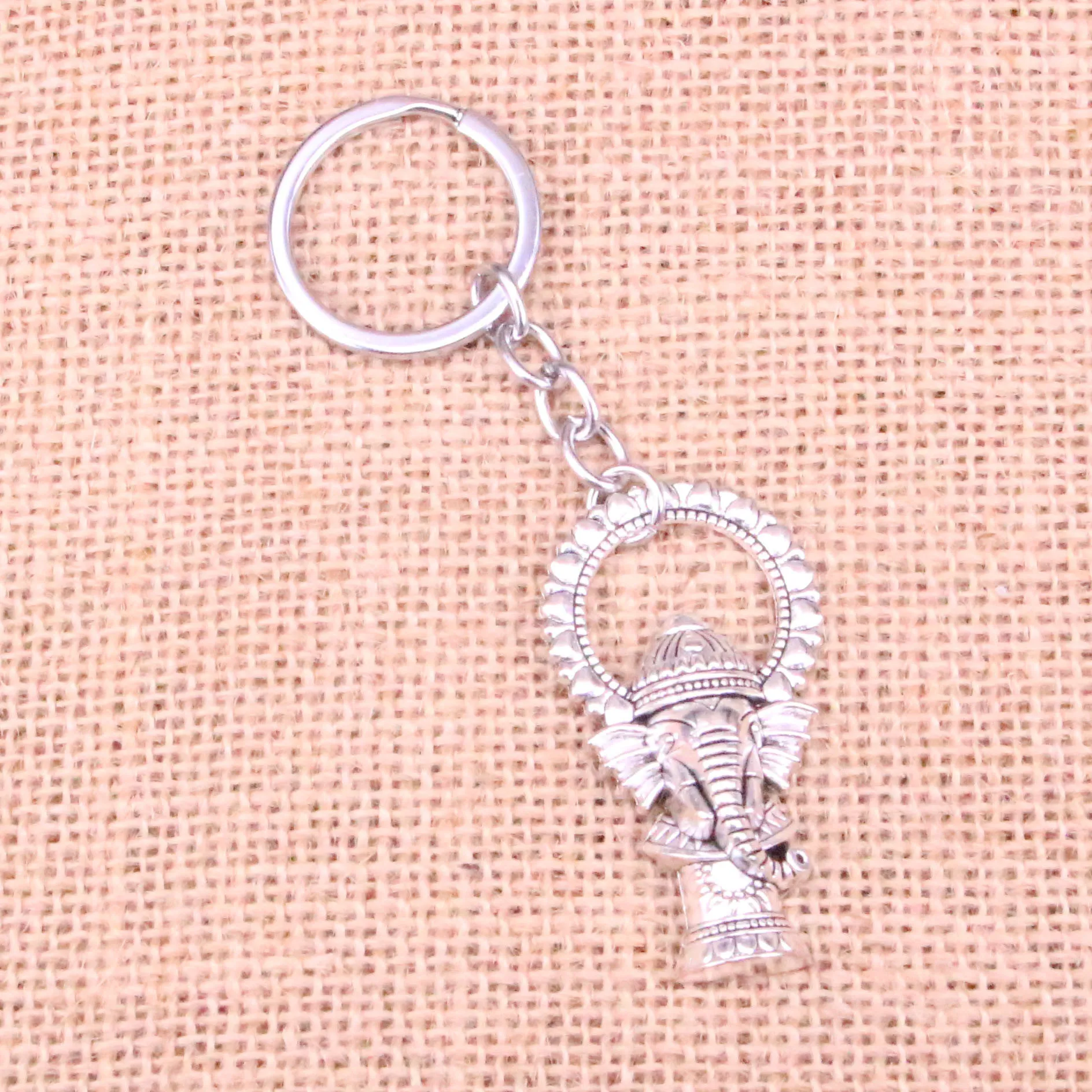 50*28mm Ganesha Elephant Buddha Keychain, 새로운 패션 수제 금속 키 체인 파티 선물 선물 주얼리