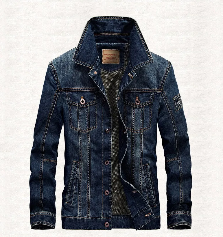 Men's Jackets 2 Colors Mens Fashion Denim Jacket European American Lapels Streetwear Outdoor Motorcycle Casual Outwear