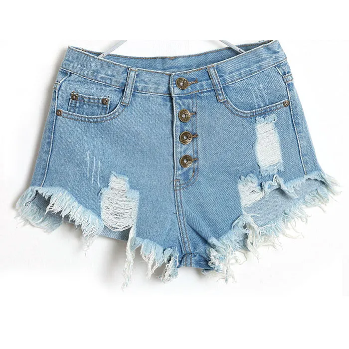 Heta damer Korta byxor Kvinnor Sommar Casual Byxor Kvinnor Sommar 2019 1PC Vintage Jeans High Waist Shorts Y521