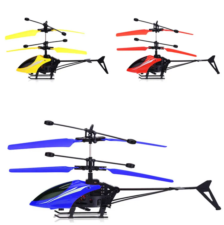 Kids Toys Originality Hot Sale High Quality Flying Helicopter Mini RC Infrared Induction Aircraft Flashing Light Drone Toys Christmas Gifts