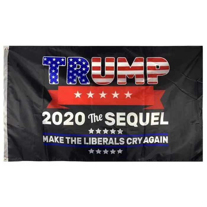 3x5 ft Trump Flag 2020 The Sequel Make The Liberals Cry Again Flag Banner Wholesale Cheap Price for Advertising, free shipping