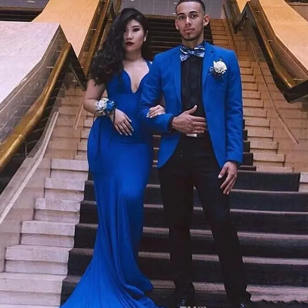 High Quality Brand New Royal Blue Wedding Groom Tuxedos Notched Lapel Bridegroom Two Pieces (Blazer+Pant) Business Suits