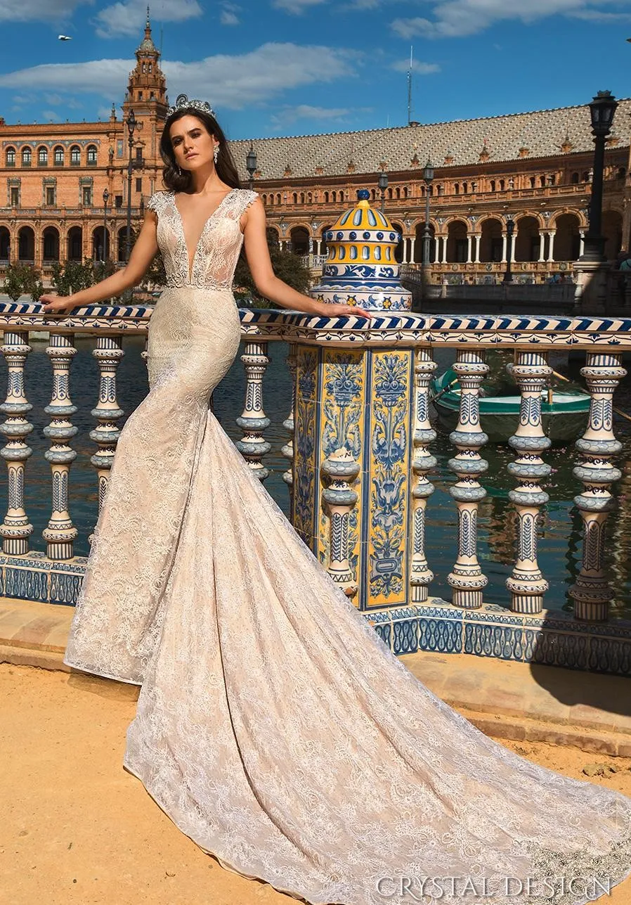 2022 Magnifique Dentelle Sir ne Robes De Mari e Robe De Mariage