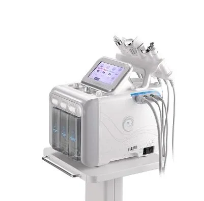 Hidro Mikrodermabrazyon Cilt Bakım Temizleyici Su Aqua Jet Oksijen Kese Ultrasonik RF Soğuk Çekiç Cilt Scrubber 6 IN 1 Hydrafacial Makinası