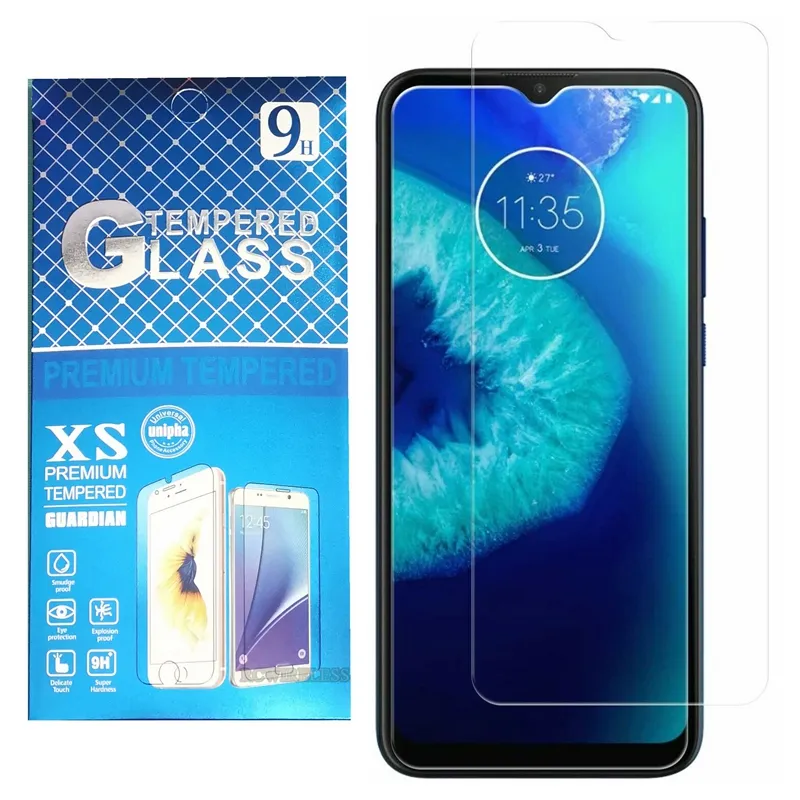 Clear Tempered Glass Tough Screen Protector for Samsung A14 A24 A34 A54 A53 A23 A13 Motorola Moto G Play 2023 Stylus 5G Power Transparent Thin Film with Retail Package