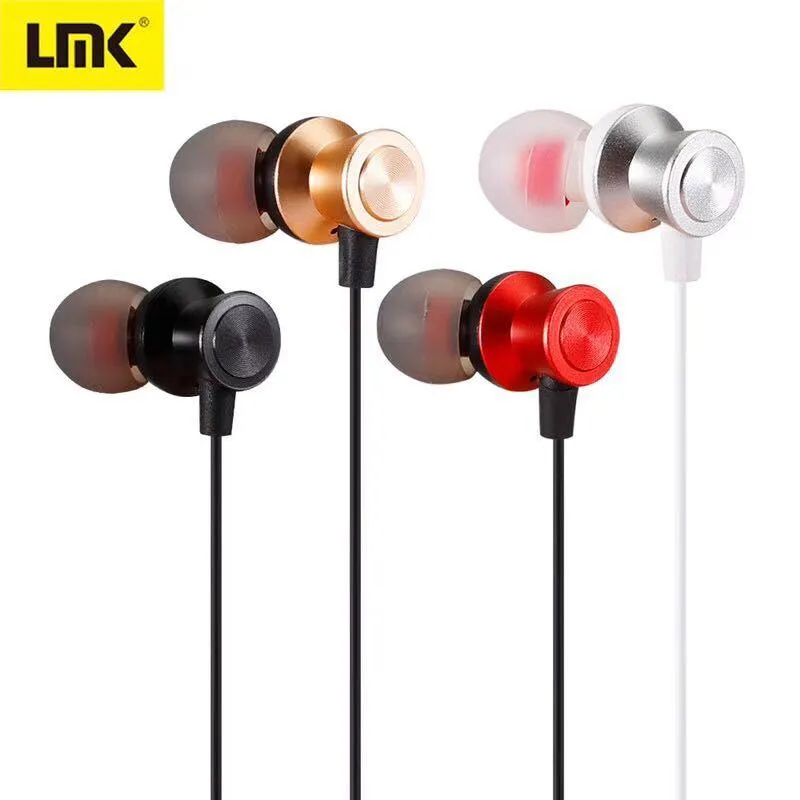 Wysokiej jakości 3,5 mm metalowe słuchawki redukcja hałasu słuchawkowego słuchawki basowej HIFI Earbuds z mikrofonem do Samsung HTC LG z pudełkiem