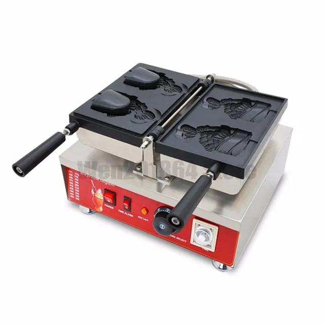 Livraison gratuite ~ électrique 110 v 220 v-240 v style japonais crème Taiyaki Machine poisson cône gaufrier