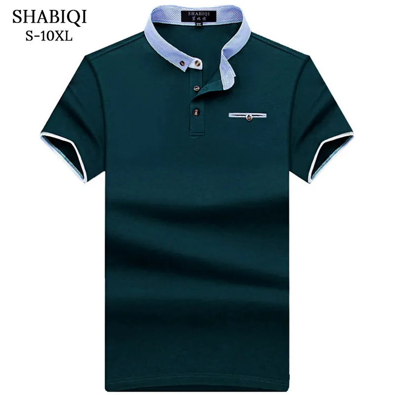 Shabiqi Nouvelle Marque Polo Shirt Hommes Coton Mode Modèles De Poche Camisa Polo D'été À Manches Courtes Chemises Décontractées 6xl 7xl 8xl 9xl 10xl MX190711