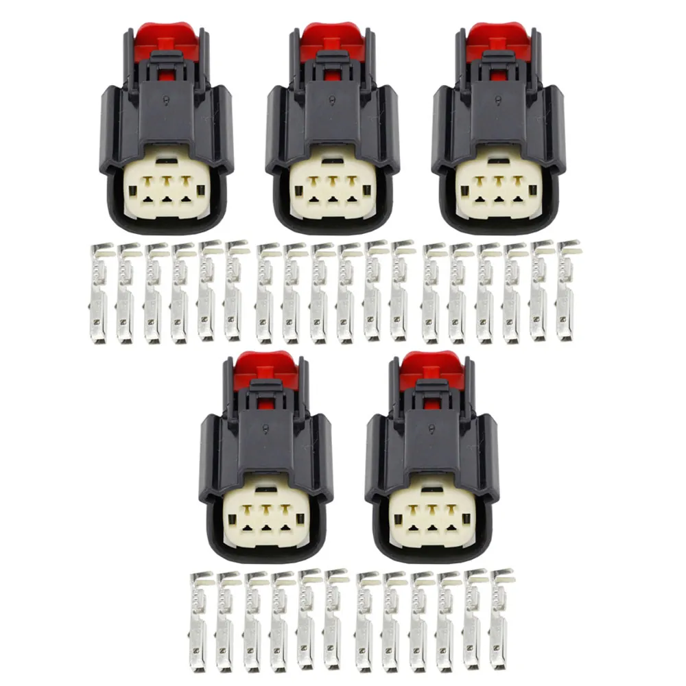 5 Sets 6 Pin automotive connector harness headlight plug with terminal 33472-0606, DJ7068W-1.5-21